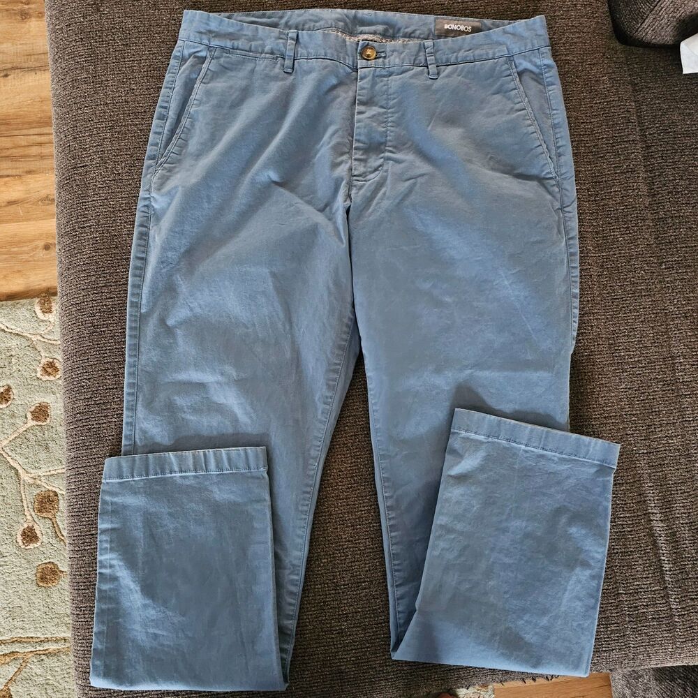 Bonobos Mens Casual to Dress Cotton Chino Pants in Excellent Condition sz 35 /32